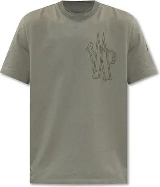 Moncler Logo Embroidered Crewneck T-Shirt