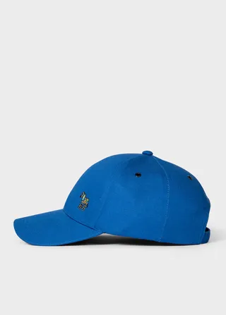 Blue Cotton Zebra Logo Baseball Cap