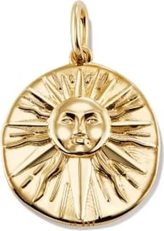 Sun Coin Charm in 18k Gold Vermeil