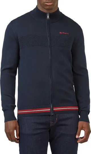 Mock Neck Full-Zip Sweater
