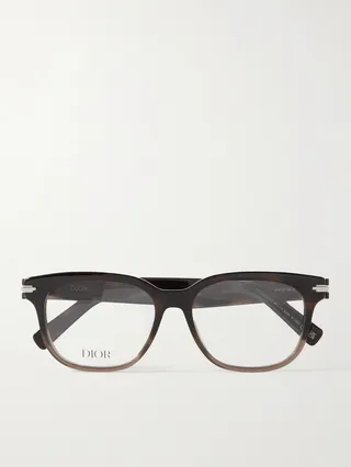 DiorBlackSuit O S11I D-Frame Acetate Blue Light-Blocking Optical Glasses
