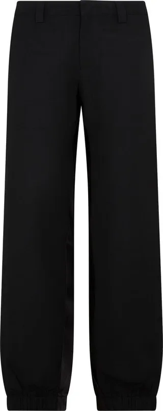 Prada Logo Plaque Straight-Leg Trousers