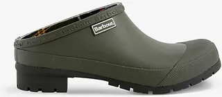 Womens Olive Quinn Brand-patch Rubber-blend Clogs
