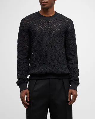 Men's Greca Lace Sweater