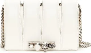 Slash stud-detailing chain-link bag