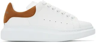 Alexander McQueen White & Brown Oversized Sneakers