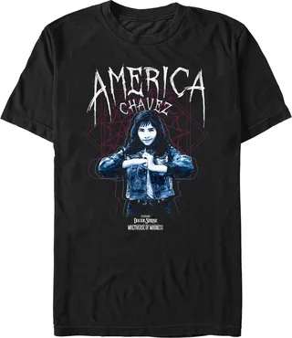 Men's Marvel Doctor Strange in the Multiverse of Madness America Chavez Solo T-Shirt - Black - 3X Large