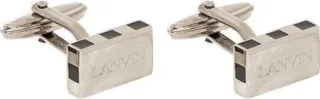 Lanvin Logo-Engraved Twist-Lock Closure Cufflinks