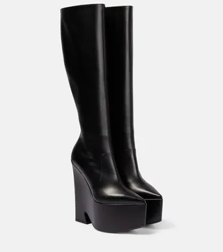 Tempest leather platform knee-high boots
