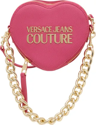Versace Jeans Couture Pink Heart Lock Crossbody Bag