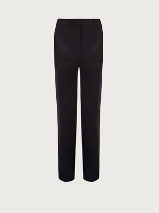 Ferragamo Men Trouser with inlay Black