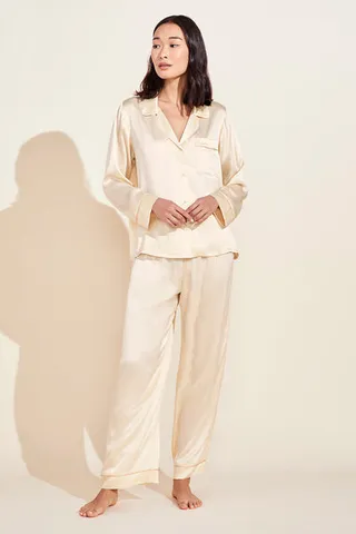 Inez Washable Silk Long PJ Set