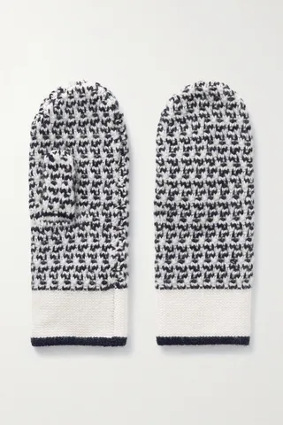 Arch4 - Niseko Cashmere-jacquard Mittens - Blue