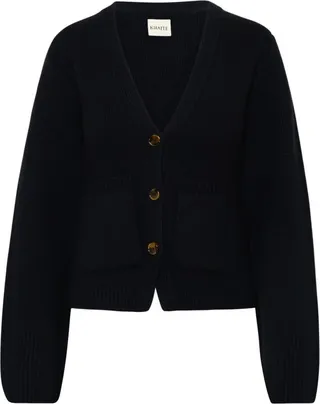 Khaite Scarlett V-Neck Knitted Cardigan