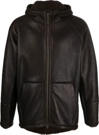 Bram hooded leather jacket