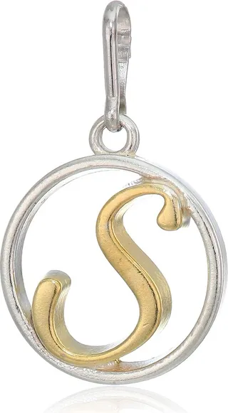 Alex and Ani Women's Initial S Two Tone Charm Sterling Silver