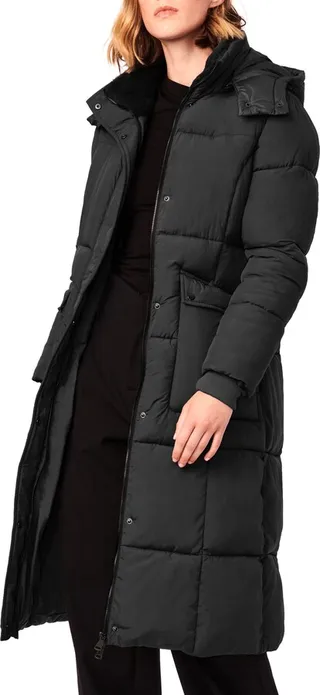 Quilted Recycled Polyester Longline Puffer Jacket