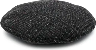 Check-Pattern Knit Beret
