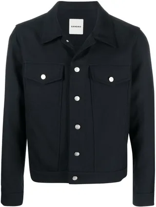 Button-Down Fastening Denim Jacket