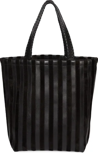 Nella Stripe Suede & Leather Tote