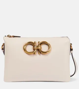Trapezio Mini leather crossbody bag