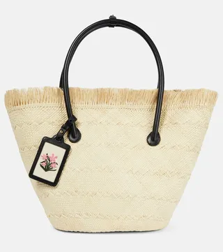 Raffia tote bag