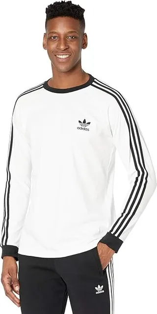 adidas Originals 3-Stripes Long Sleeve Tee (White 2) Men's T Shirt