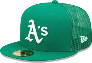 Men's New Era Kelly Green Oakland Athletics Team On-Field Replica Mesh Back 59FIFTY Fitted Hat