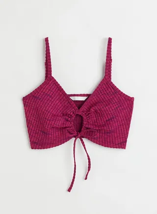 Cut Out Knitted Crop Top