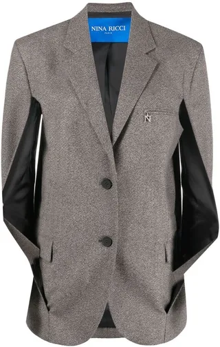 Speckled Wool Cape Jacket