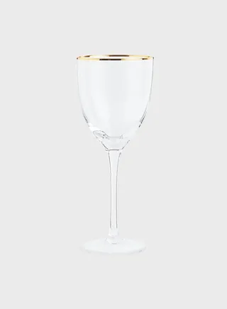 Glass With Gold-Coloured Rim