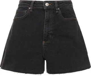 Boyfriend stretch cotton denim shorts