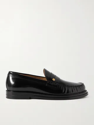 Rivet Leather Penny Loafers