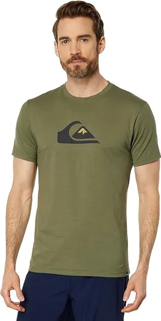Quiksilver Comp Logo Short Sleeve Tee (Four Leaf Clover) Men's Clothing