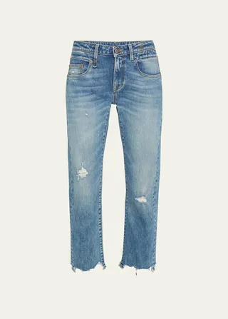 Boyfriend Straight-Leg Ankle Jeans
