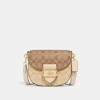 Morgan Saddle Bag In Blocked Signature Canvas