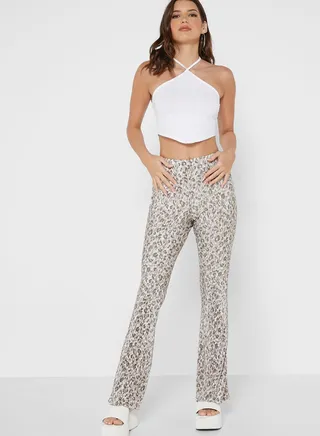 Wide Leg Printed Pants