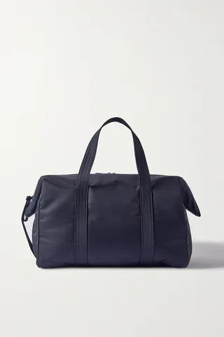 The Row - Logan Leather-trimmed Shell Tote - Blue