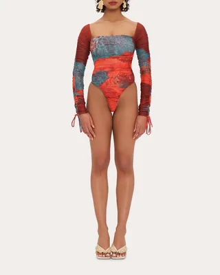 Paro Mesh Thong Bodysuit
