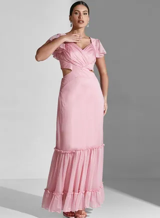 Lama Bardot Shimmer Dress