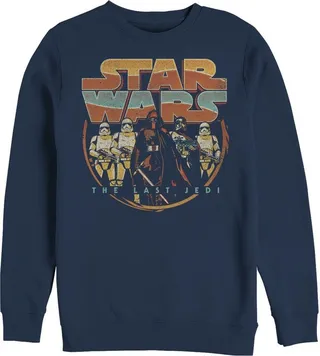 Men's Star Wars The Last Jedi First Order Retro Sweatshirt - Navy Blue - 3X Large