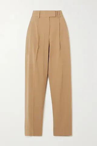 ESSE Studios - Classico Pleated Wool Straight-leg Pants - Neutrals