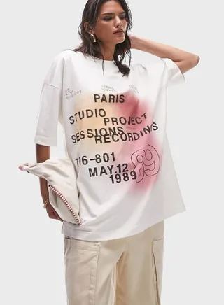 Graphic Knitted T-Shirt