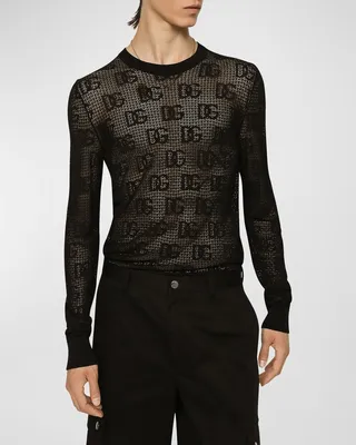 Men's DG Jacquard Sheer Sweater