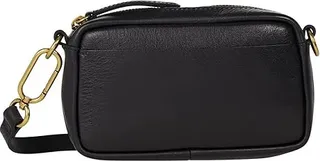 Madewell The Leather Carabiner Mini Crossbody Bag (True Black) Handbags