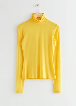 Fitted Turtleneck Top