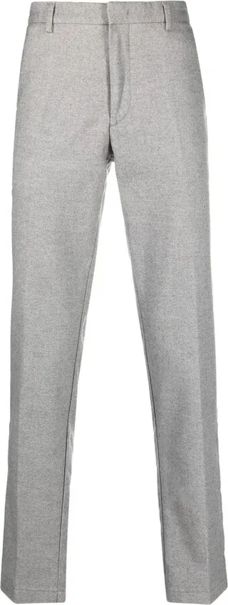 Mid-Rise Straight-Leg Trousers