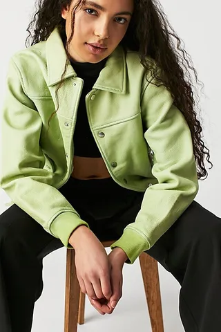 Coach Overdye Leather Jacket by Free People