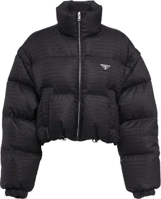 Detachable-Sleeve Cropped Puffer Jacket