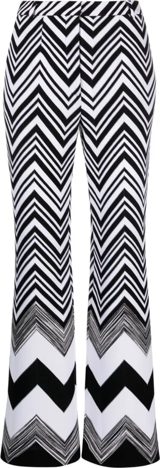 Zigzag straight-leg trousers